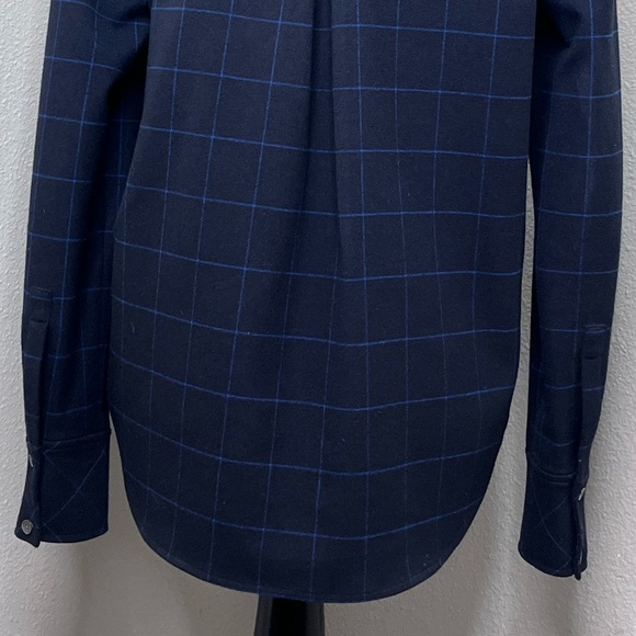 Derek Lam 10 Crosby Preppy Plaid Dark Academia Sz 8 Button Down Front Shirt - Picture 8 of 11
